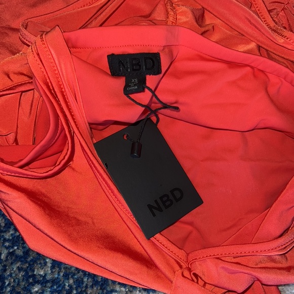 NBD Antoine Mini Dress in Fiery Red XS - Picture 7 of 8